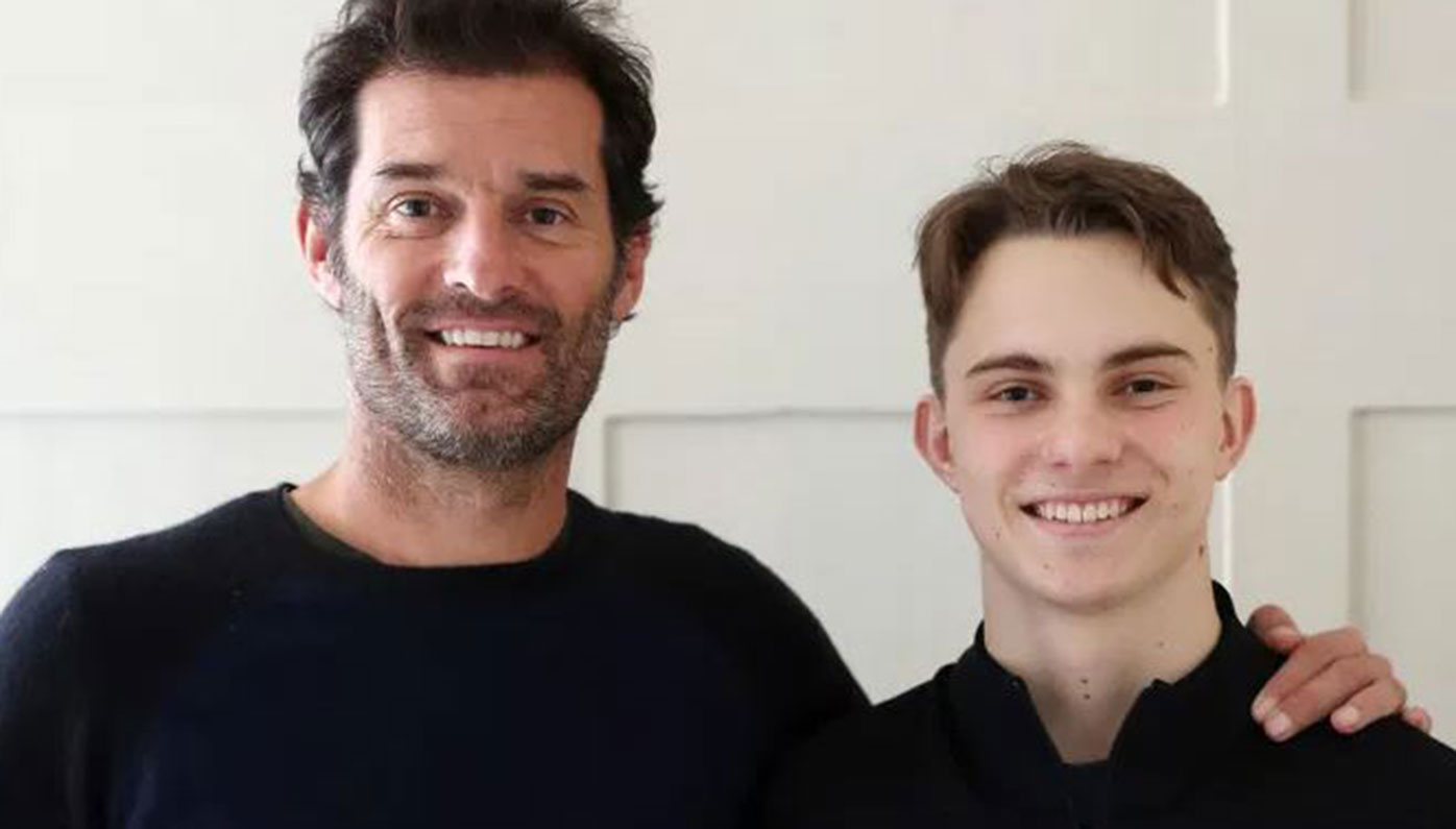 Mark Webber with Oscar Piastri.