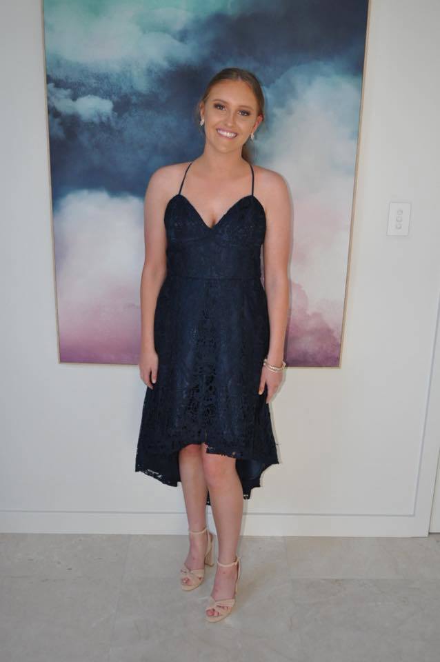 Pictures on social media show Lilie preparing and celebrating her year 10 formal.