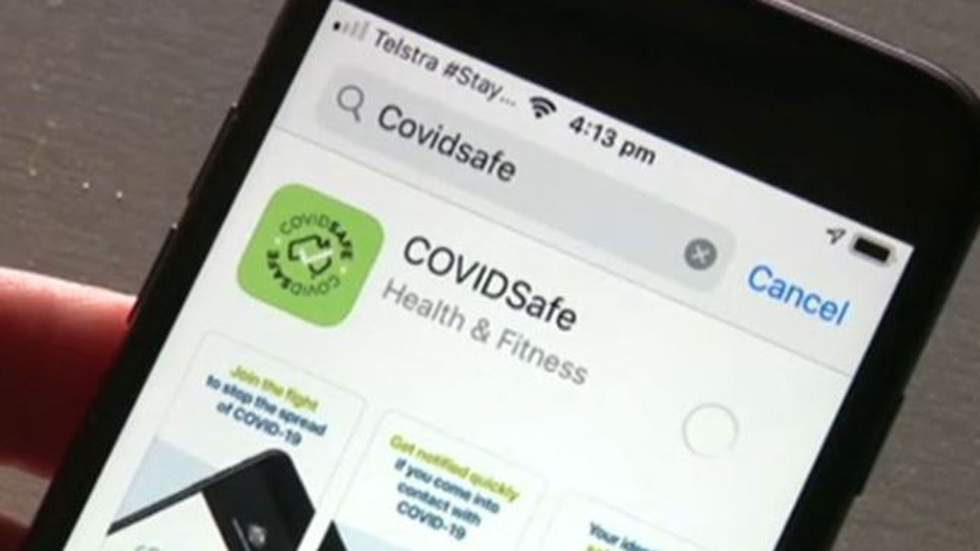 File image of COVIDSafe app. 