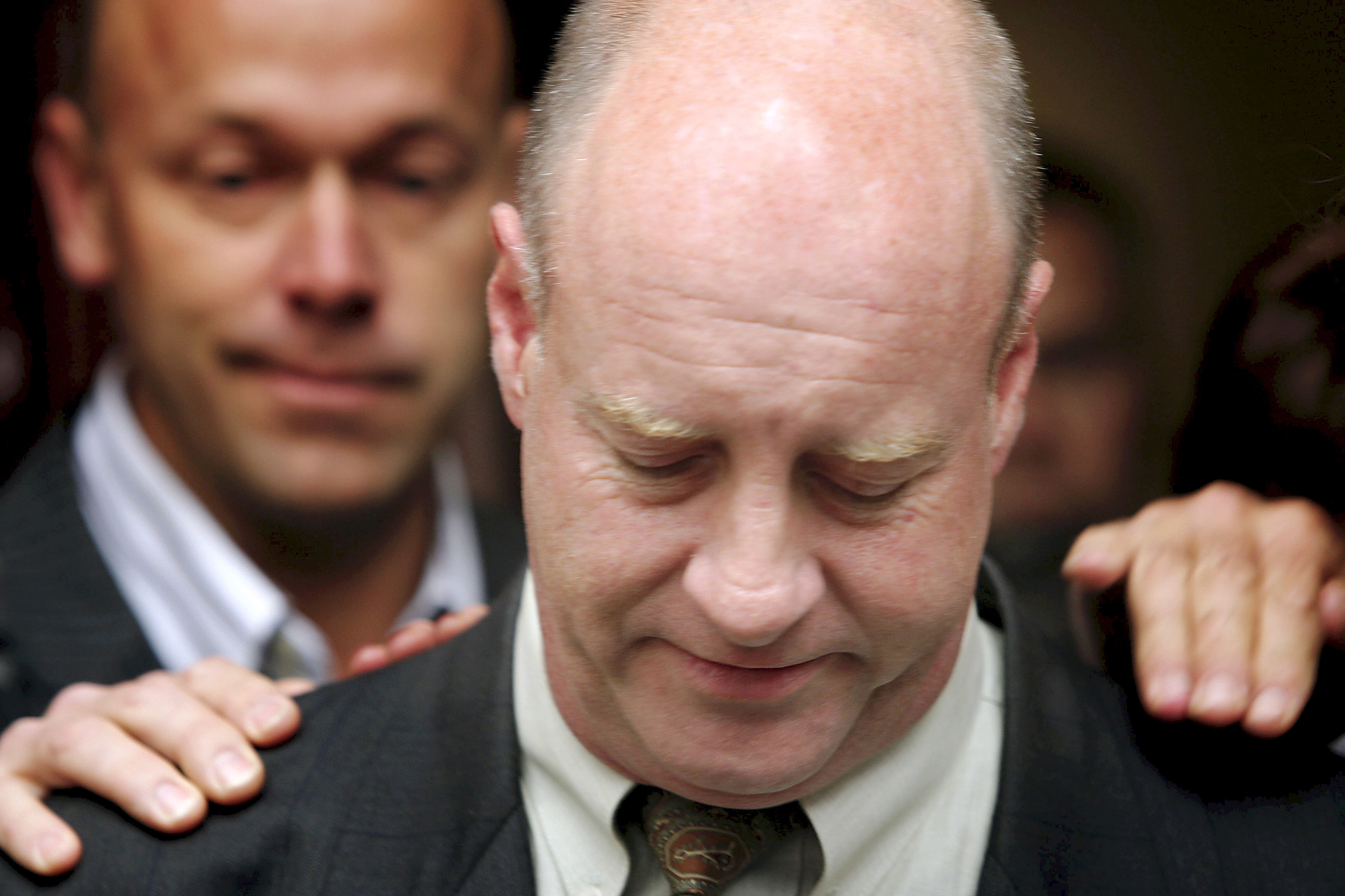 An emotional David Fitchett, father of murdered boys Thomas and Matthew Fitchett speaks to the waiting media outside the Melbourne Supreme Court today..Age News Pic by John Woudstra Serpt.1 2010 DIGICAM T