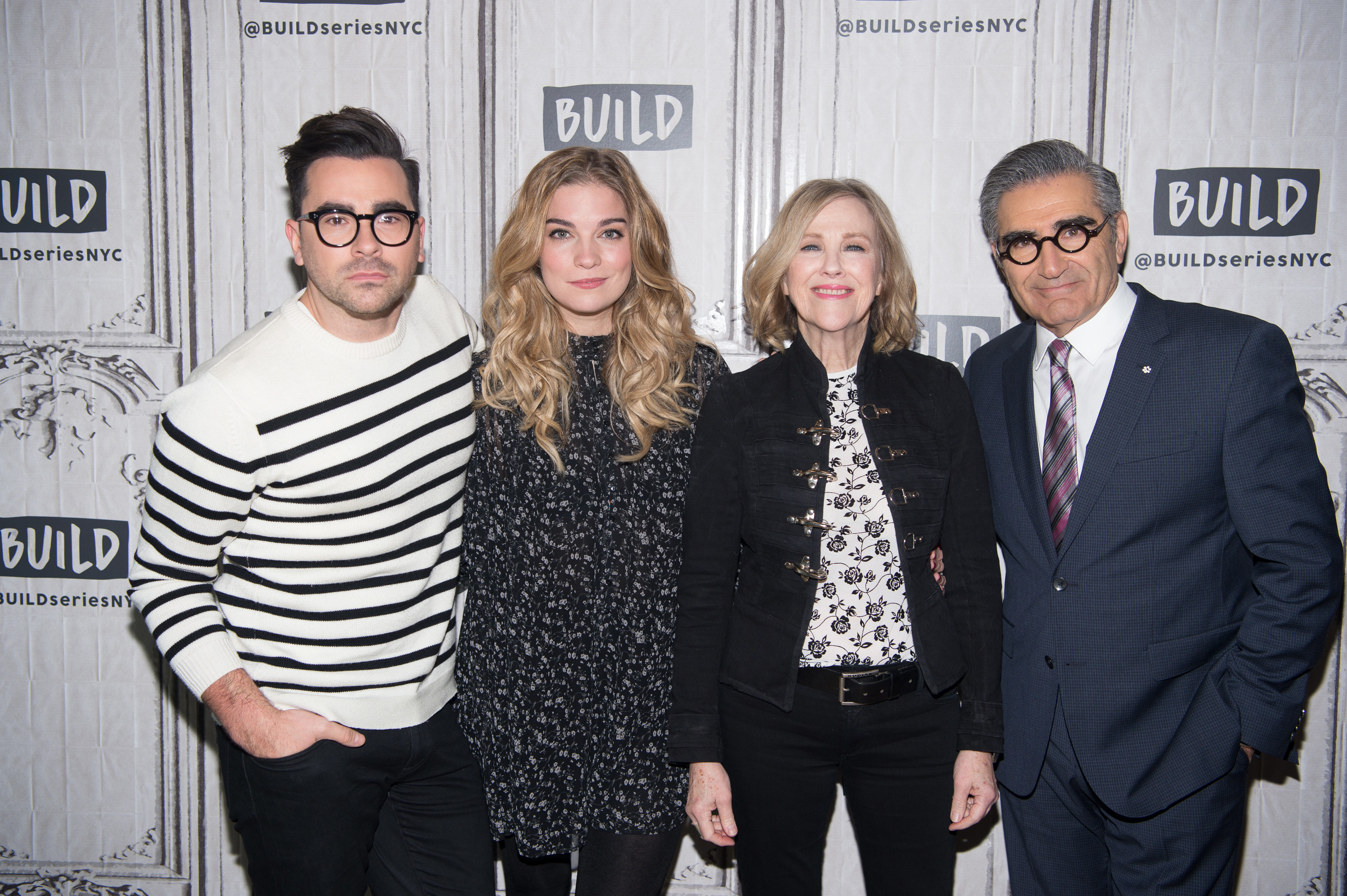 NEW YORK, NY - FEBRUARY 06:  Build Series Presents Eugene Levy, Dan Levy, Catherine O'Hara and Annie Murphy Discussing 