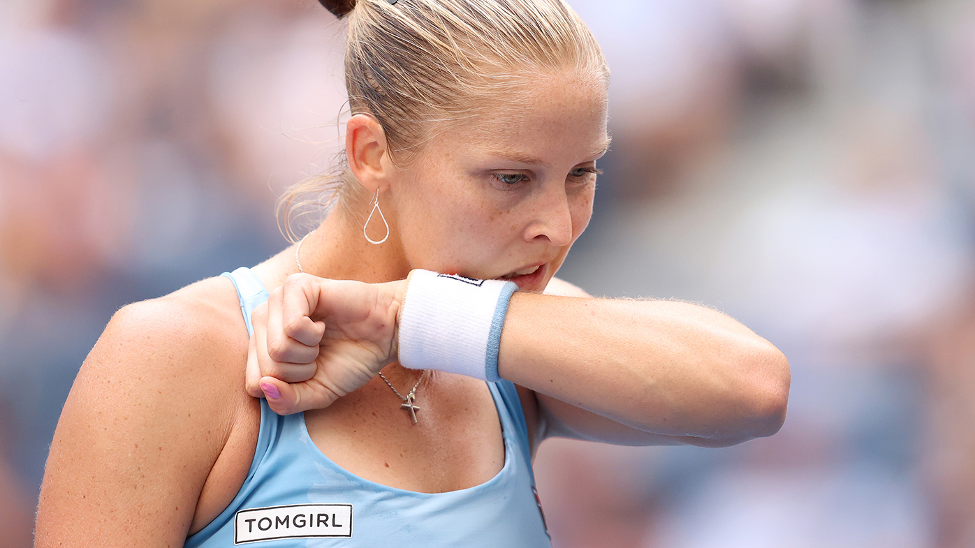 Shelby Rogers crashed out of the US Open in straight sets.