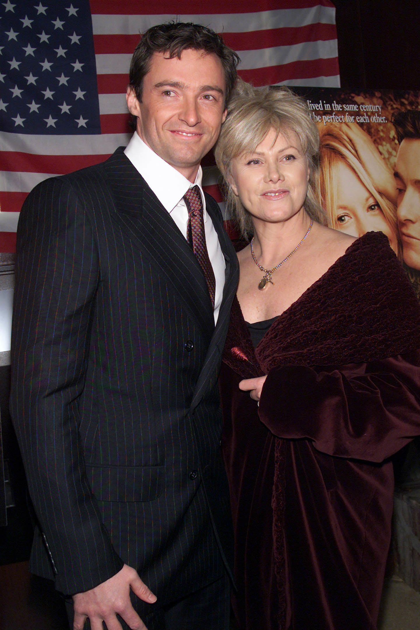 Actor Hugh Jackman with wife Deborra-Lee arriving at the New York premiere of "Kate & Leopold" at the Beekman Theater in New York City. 12/16/2001. Photo: Evan Agostini/ImageDirect.