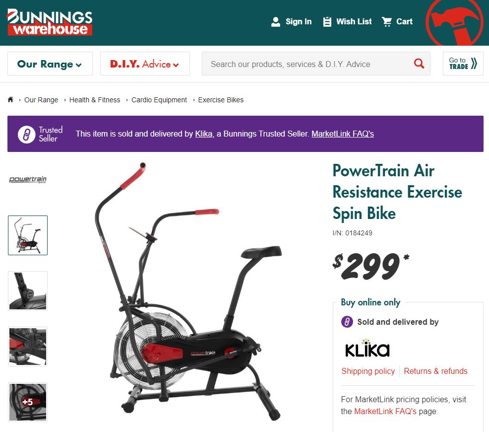 Exercise discount equipment bunnings