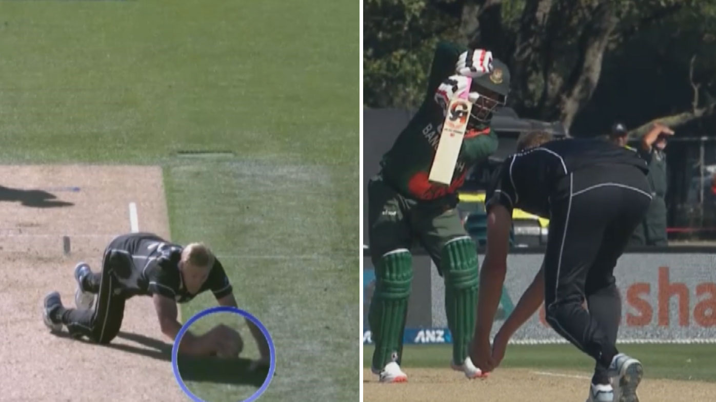 Kyle Jamieson was baffled with the third umpire's call. (Twitter)