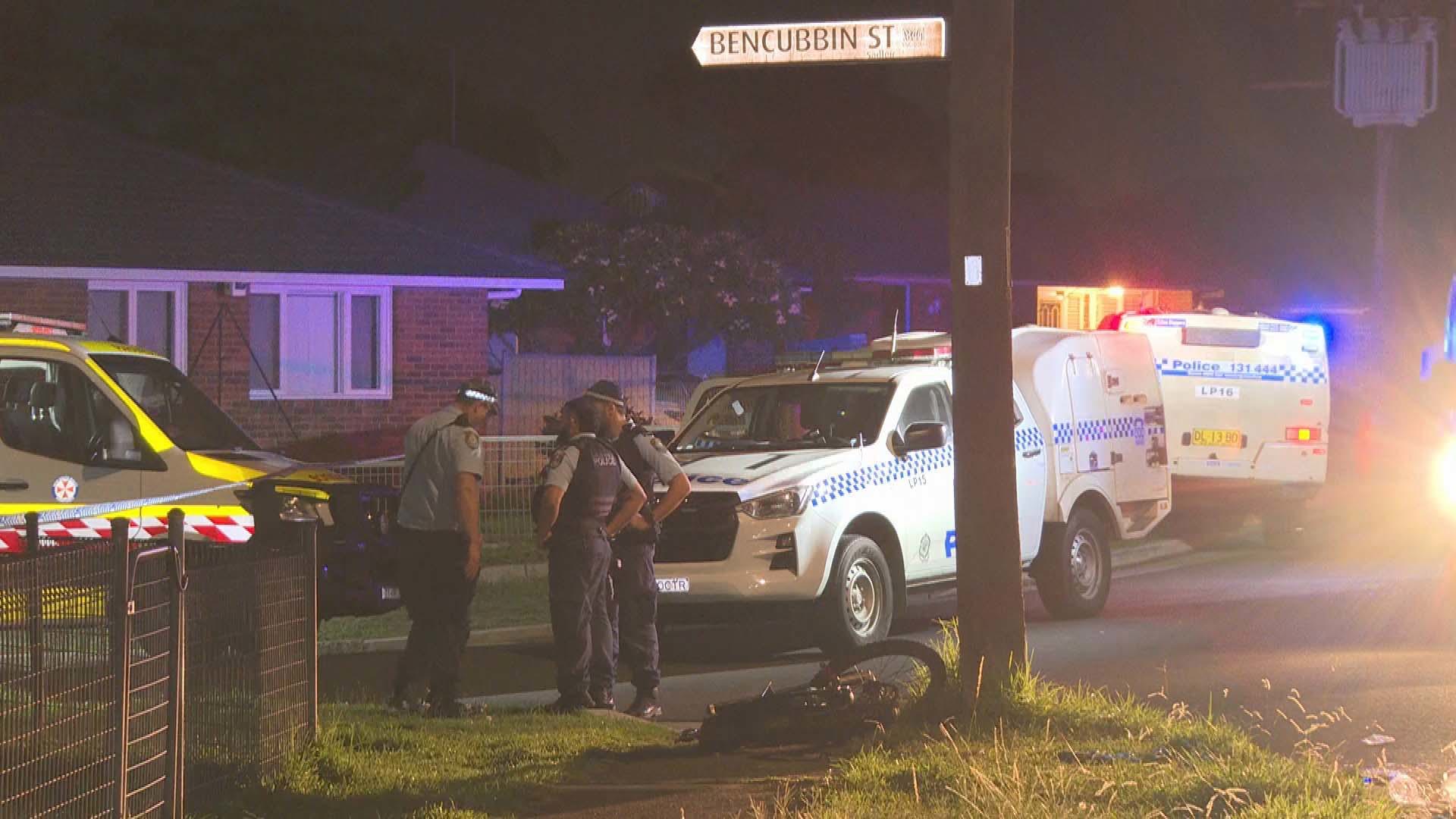 The rider allegedly fled from police but then hit a telegraph pole on the footpath.