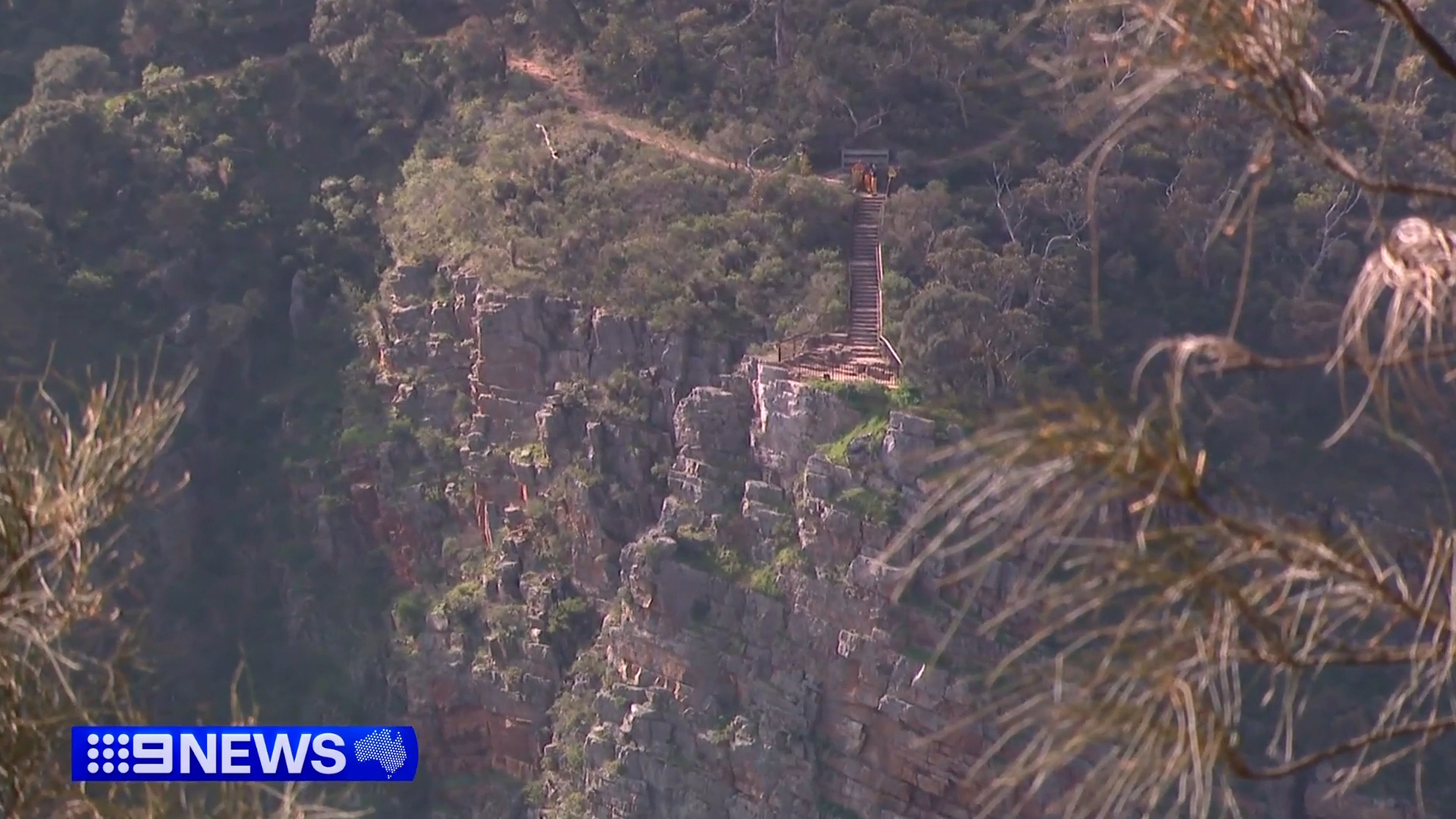 Witnesses say the man had been﻿ trekking with a woman at Morialta National Park when he fell down a ravine near Deep View Lookout just before 12.30pm.