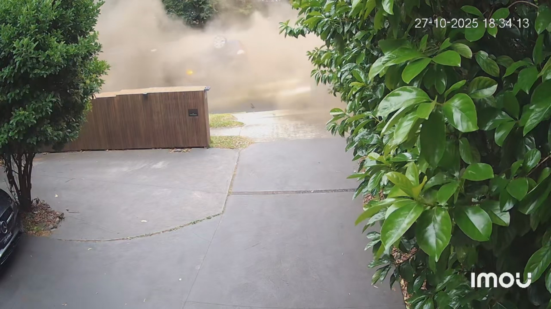 CCTV footage of a crash in Gordon in which a Porsche crashed into two vehicles. 