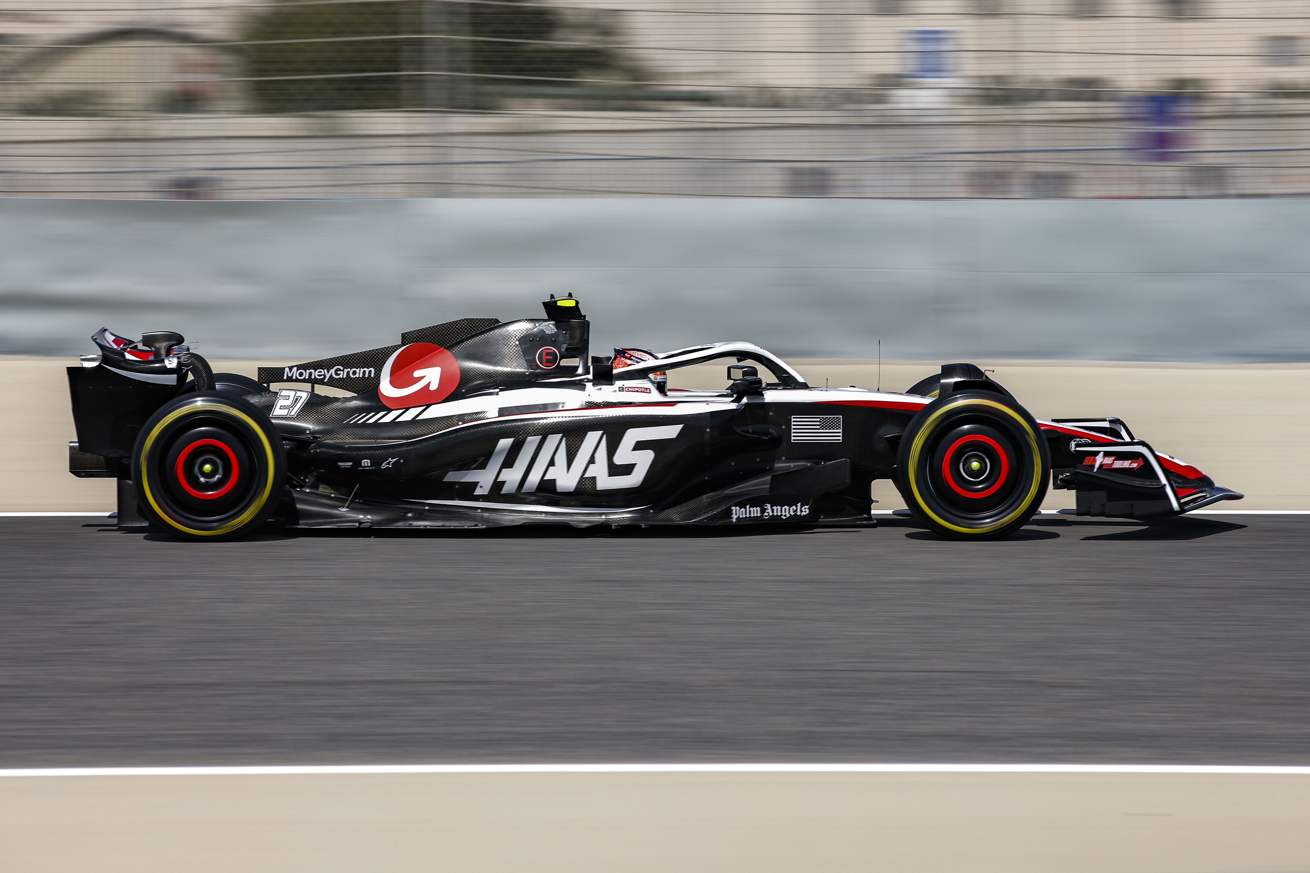 27 Nico Hulkenberg of Germany, MoneyGram Haas F1 Team, VF-23 Ferrari, action during the Formula 1 pre-season tests of the 2023 FIA Formula One World Championship from February 23th to 25th, 2023 on the Bahrain International Circuit, in Sakhir, Bahrain. (Photo by Gongora/NurPhoto via Getty Images)