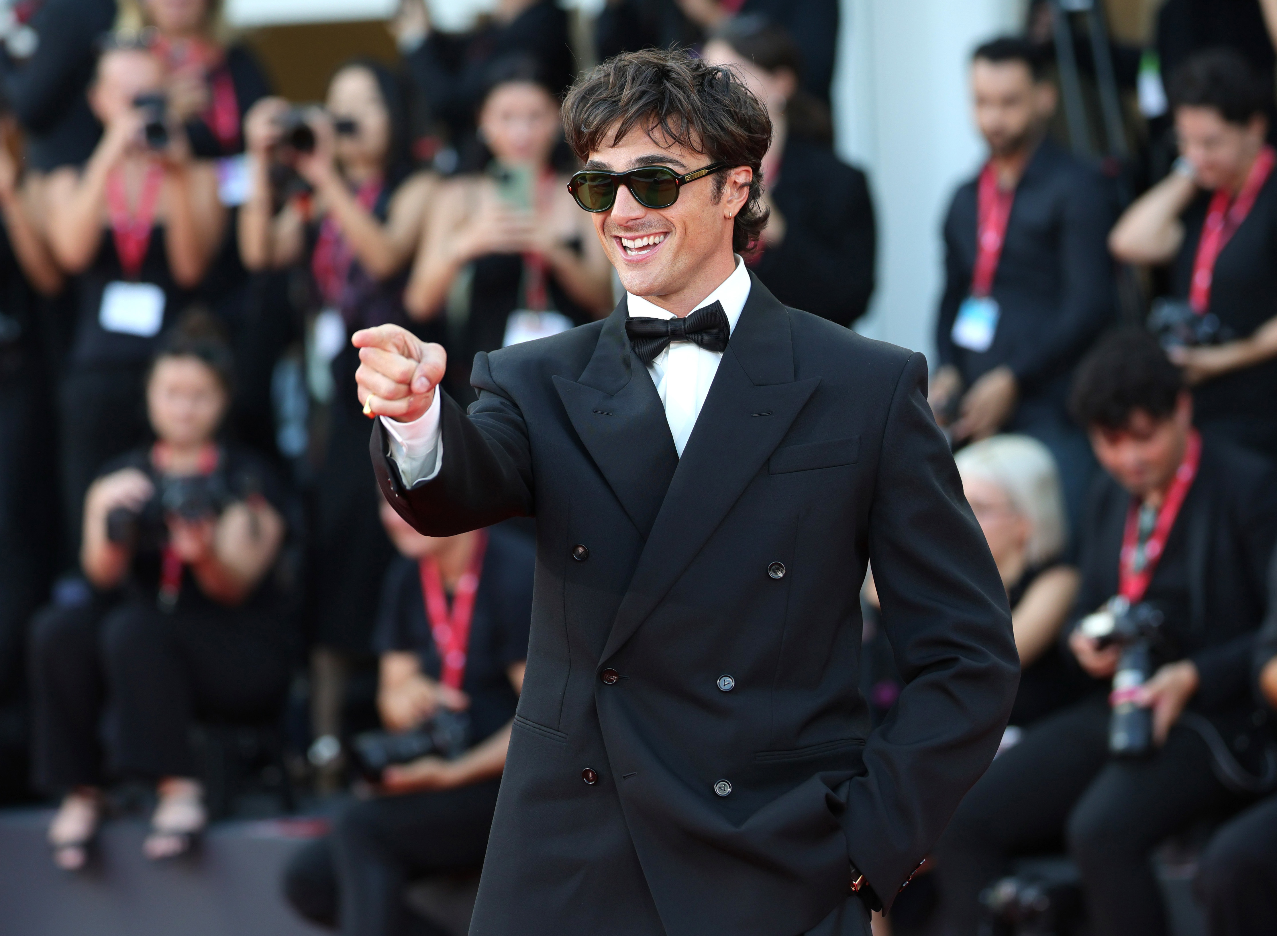 VENICE, ITALY - AUGUST 30: Jacob Elordi attends the "Frankenstein" red carpet during the 82nd Venice International Film Festival on August 30, 2025 in Venice, Italy. (Photo by Vittorio Zunino Celotto/Getty Images)