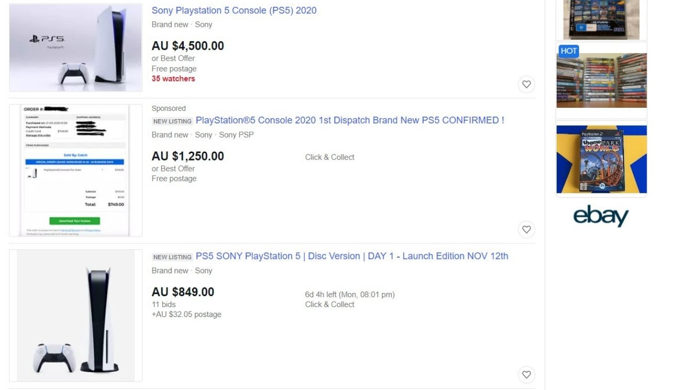 Ebay deals ps5 preorders