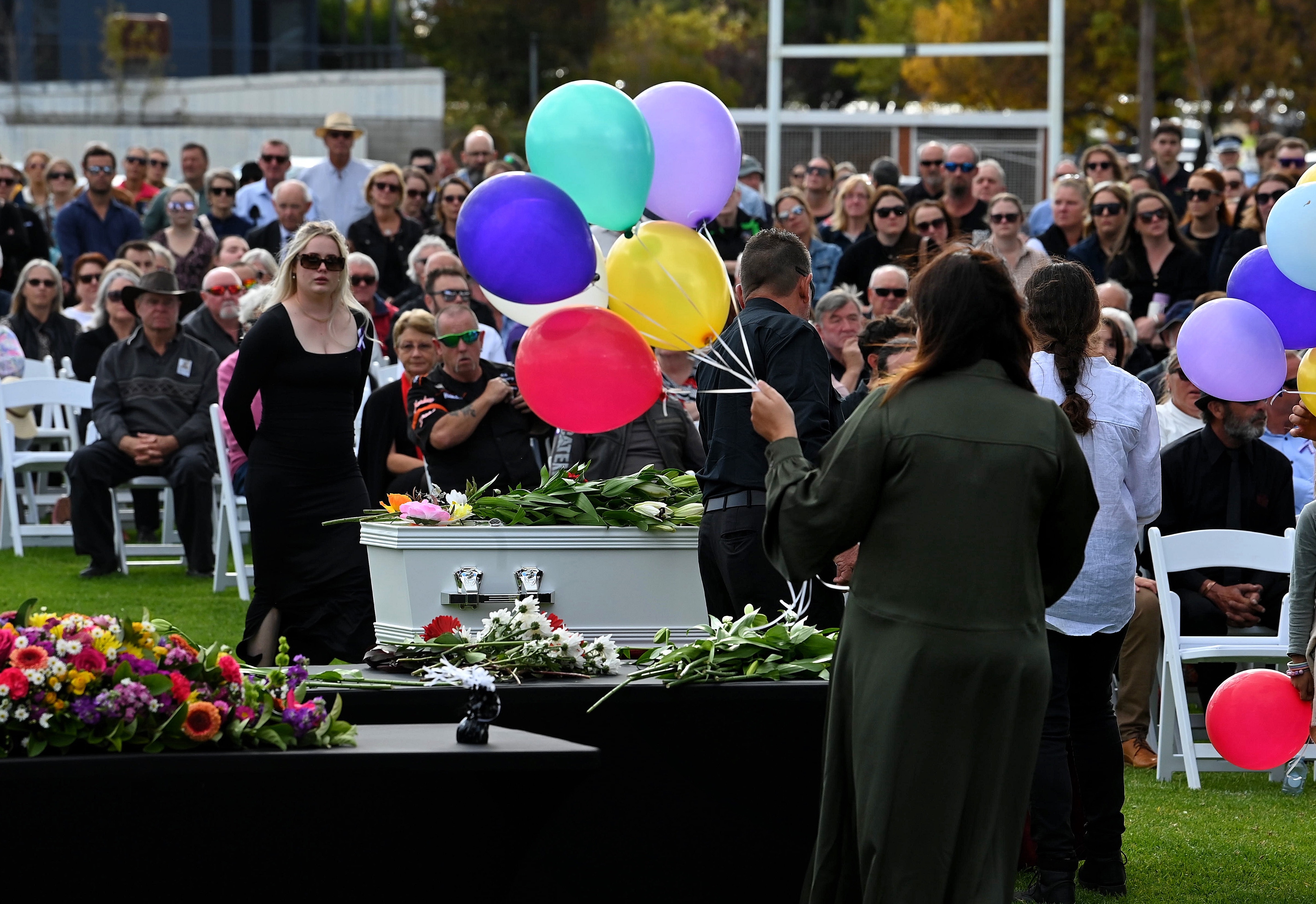 The funeral of Molly Ticehurst in May last year.