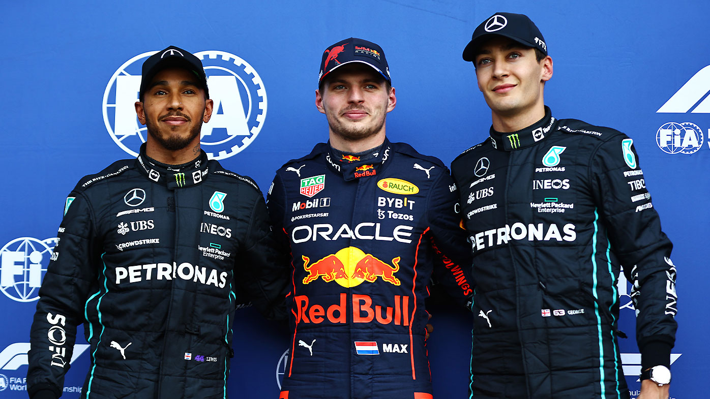 Lewis Hamilton, Max Verstappen and George Russell were the three fastest in qualifying