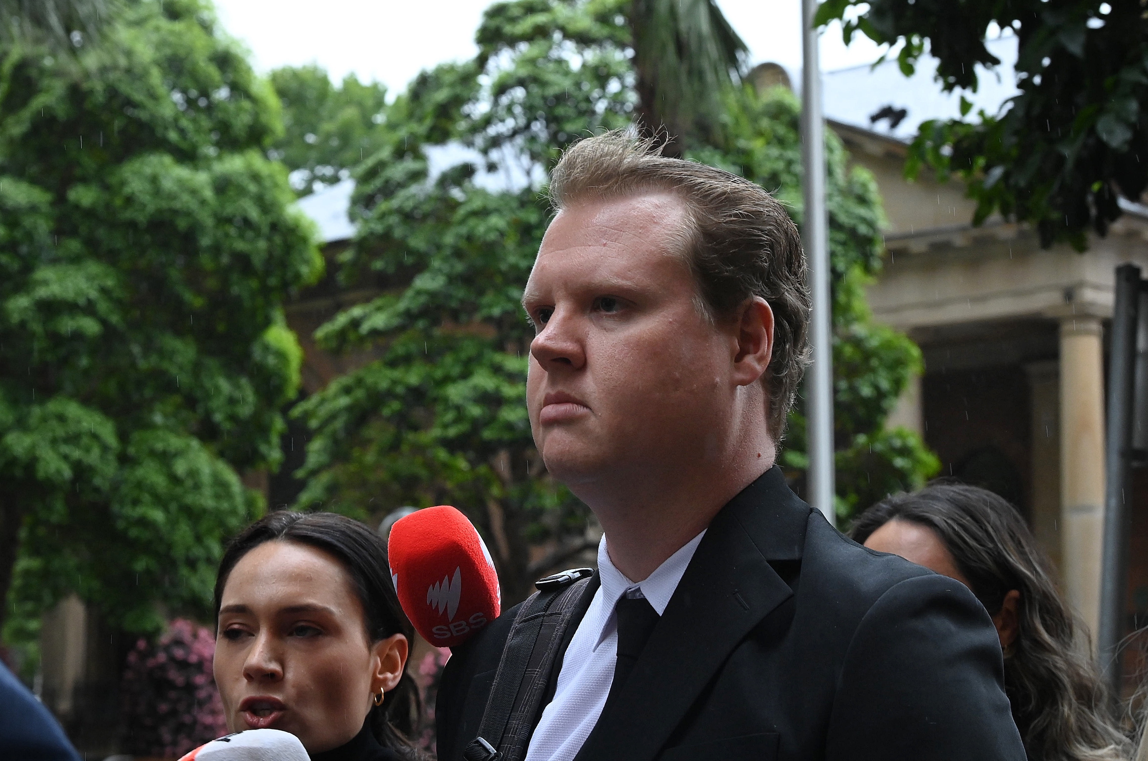 Senior Constable Kristian White leaves the NSW Supreme Court in Sydney after his detention application was adjourned. White was found guilty of the Taser manslaughter of 95-year-old Clare Nowland. Sydney, NSW. November 28, 2024. Photo: Kate Geraghty