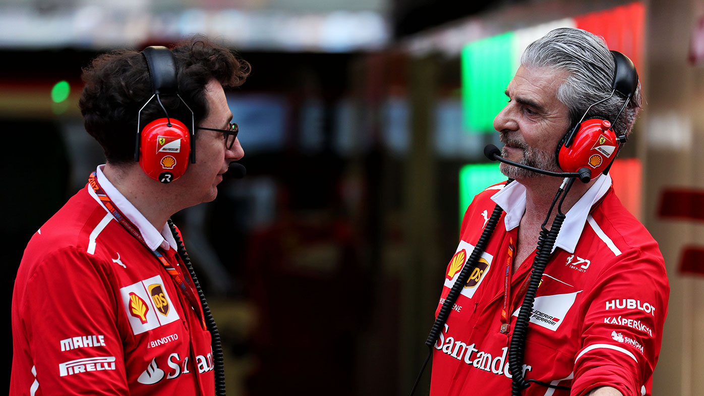 Mattia Binotto and Maurizio Arrivabene.