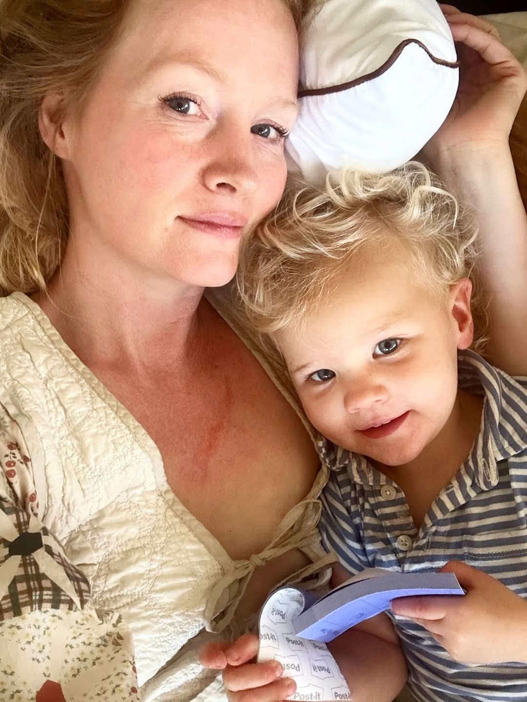Kimberly Van Der Beek with her son Jeremiah