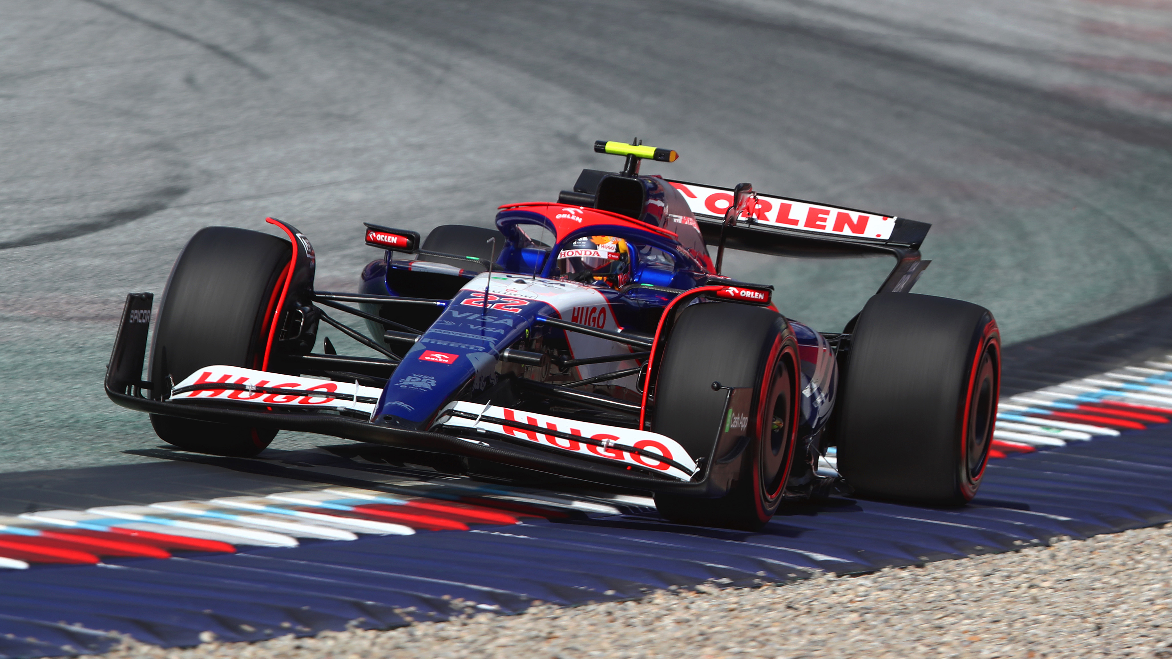 Yuki Tsunoda of Japan driving the (22) Visa Cash App RB VCARB 01 on track during qualifying ahead of the F1 Grand Prix of Austria at Red Bull Ring on June 29, 2024 in Spielberg, Austria. (Photo by Joe Portlock - Formula 1/Formula 1 via Getty Images)