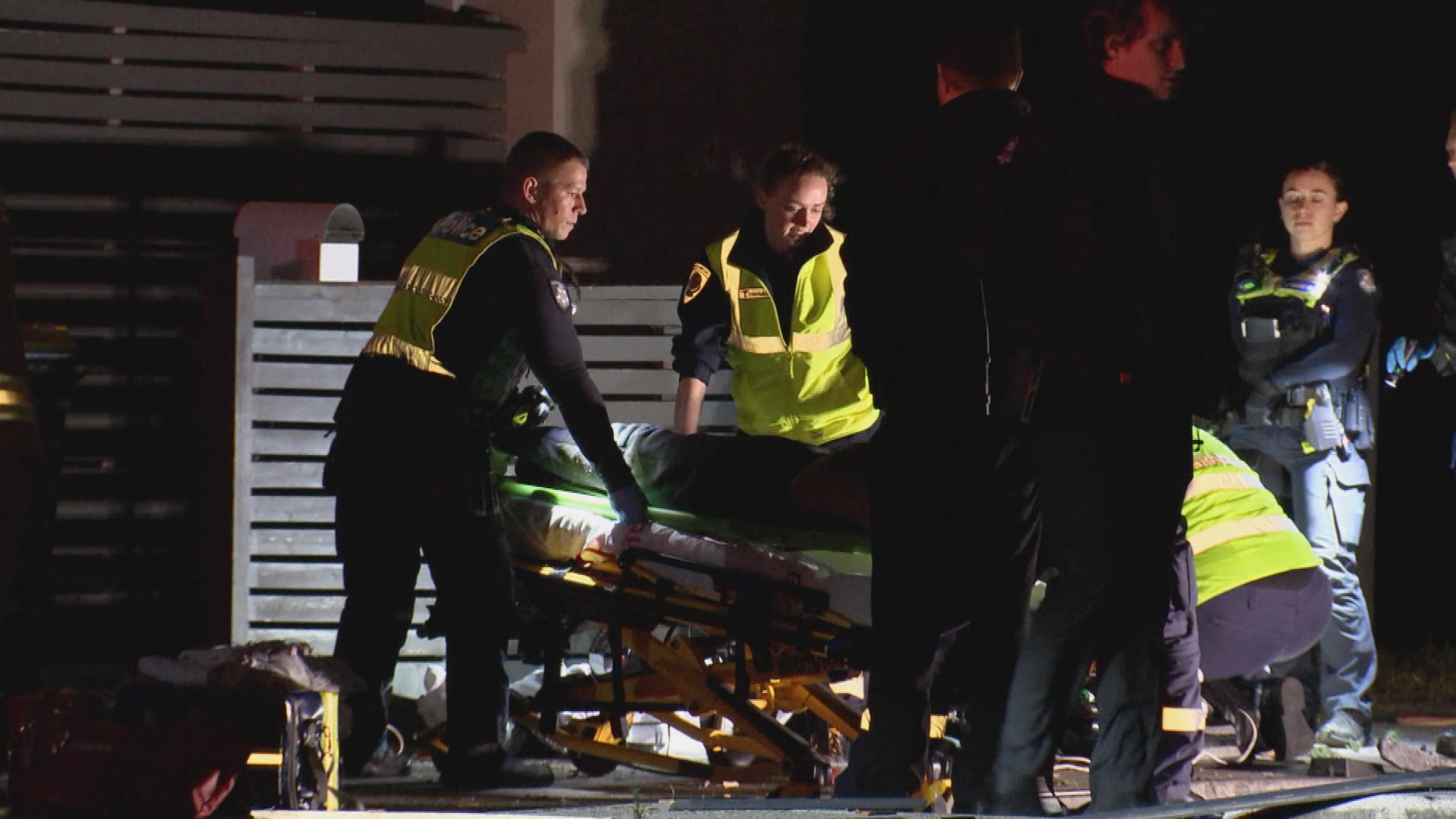 The two men were taken ot hospital with serious but non-life-threatening injuries.