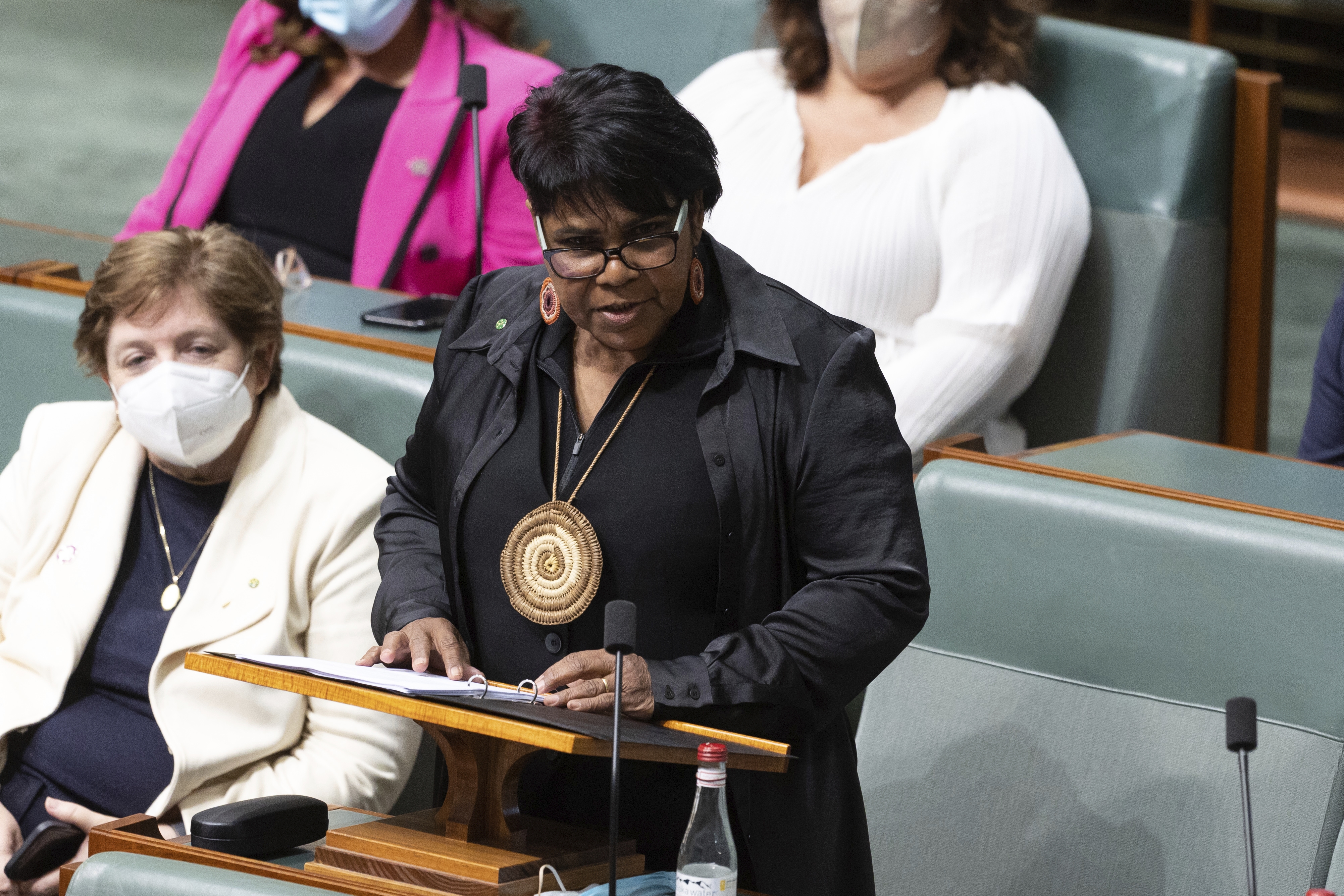 First speech by Member for Lingiari Marion Scrymgour, in the House of Representatives at Parliament House in Canberra on Wednesday 27 July 2022. fedpol Photo: Alex Ellinghausen