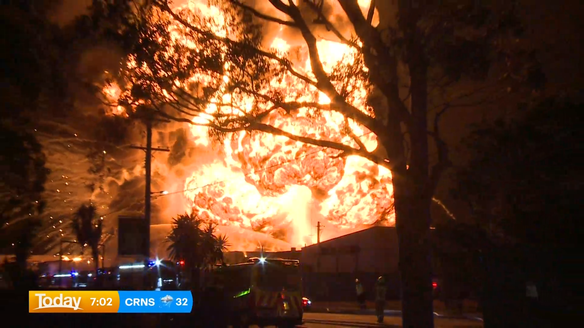 The huge fireball reached up to 150 metres in height. It occurred after an industrial fire in North St Marys in Western Sydney.