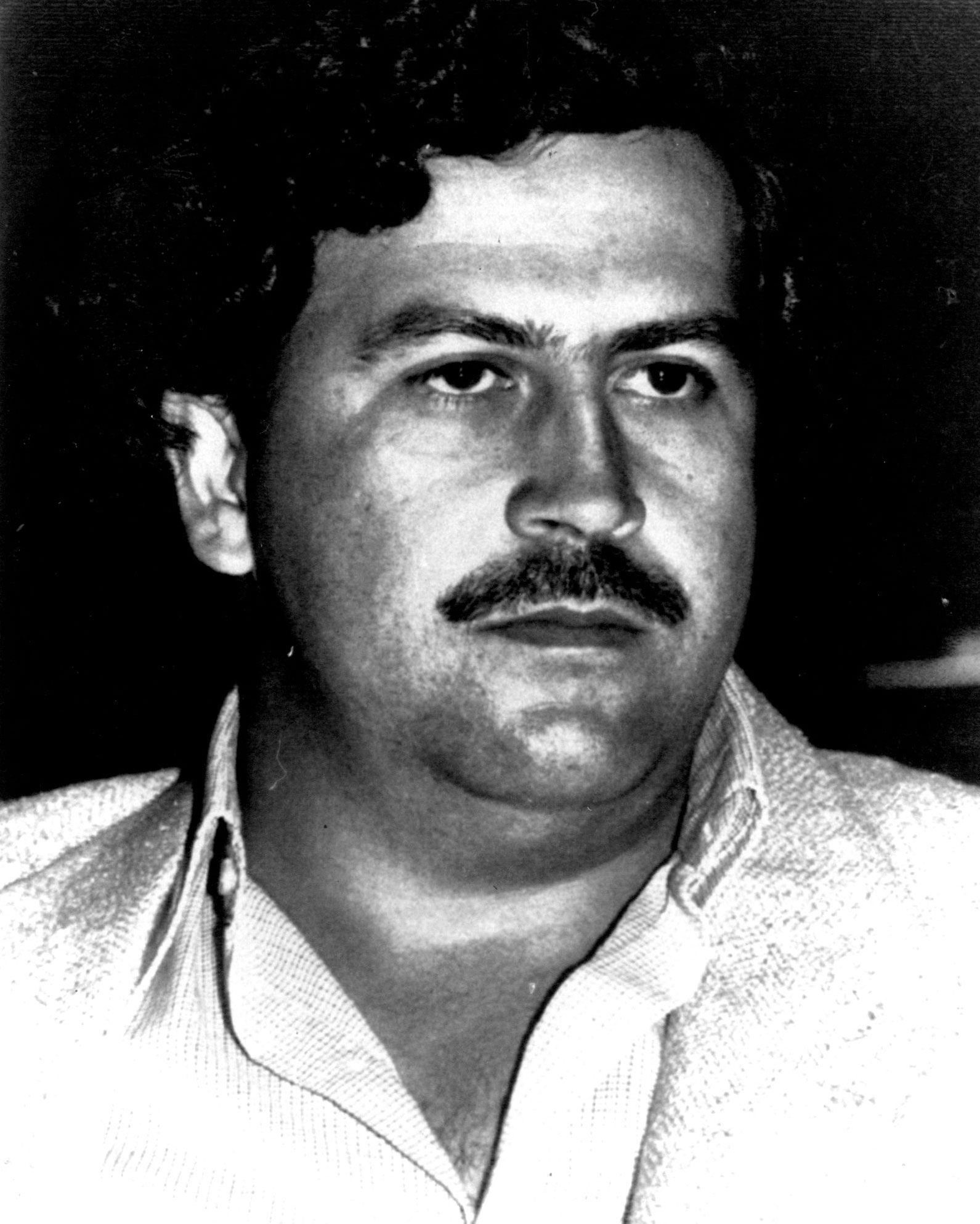 Colombian drug lord Pablo Escobar, pictured in 1992.