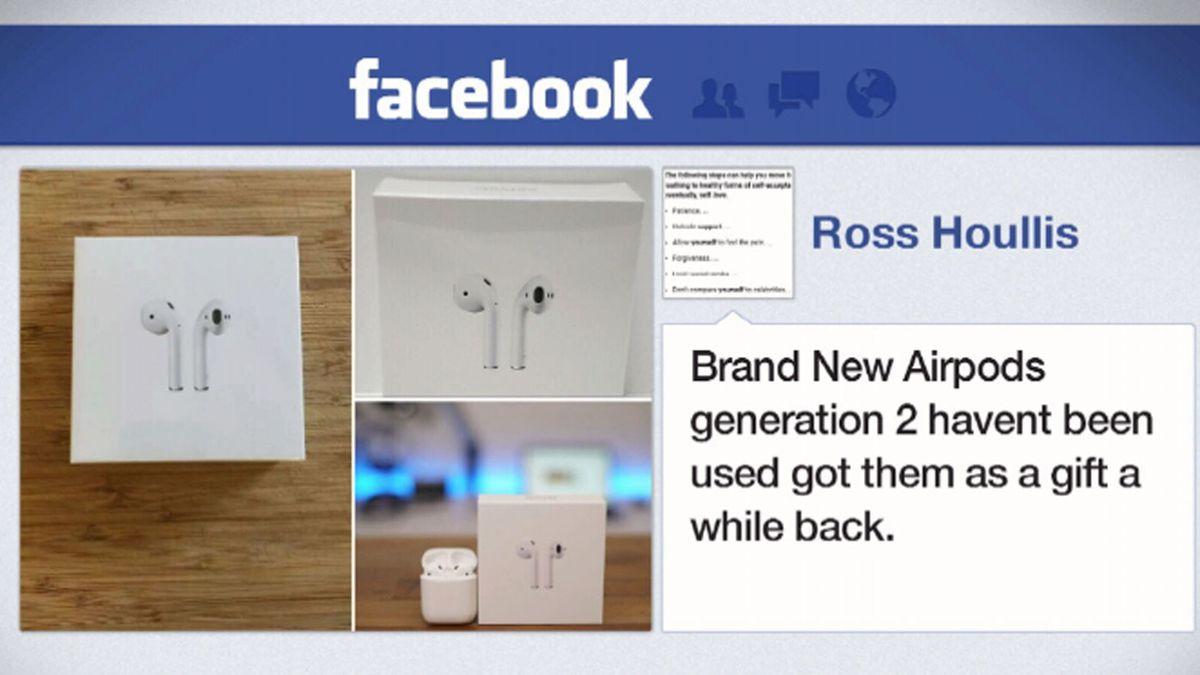 Ross Houllis was selling airpods on Facebook.