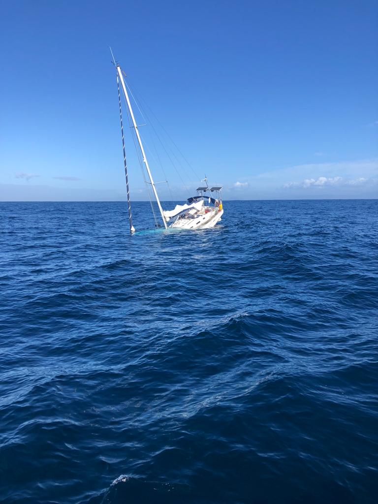 The National Maritime Agency snapped one last photo of the yacht before it vanished under the surface.
