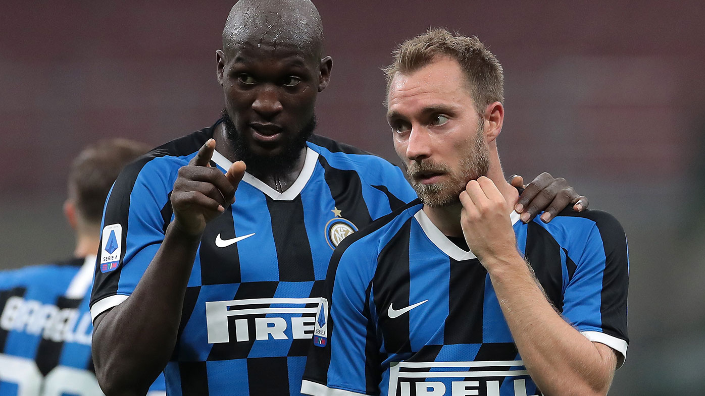 Romelu Lukaku and Christian Eriksen