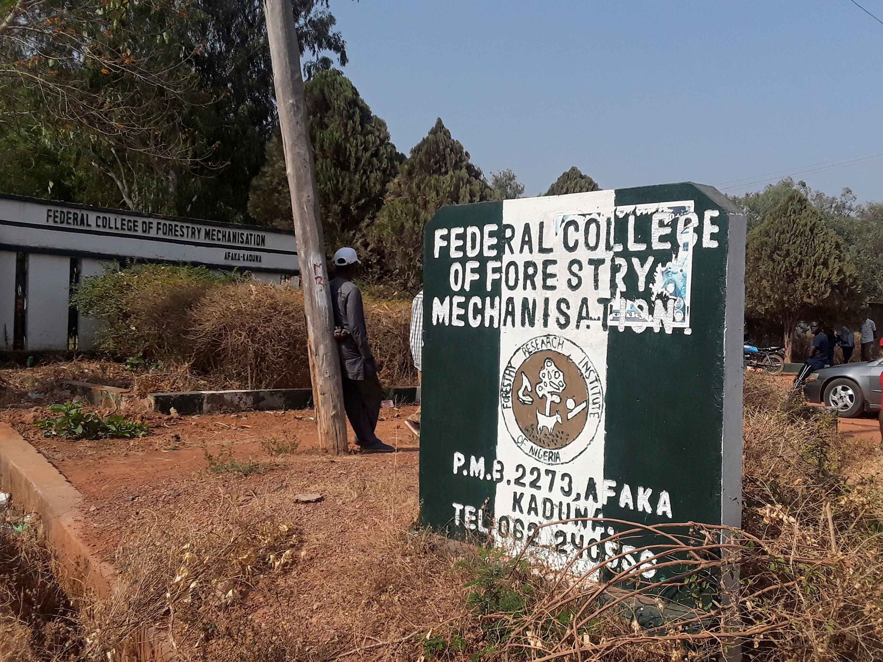 The Federal College of Forestry Mechanization in Kaduna, Nigeria, where gunmen abducted students, on March 12, 2021.